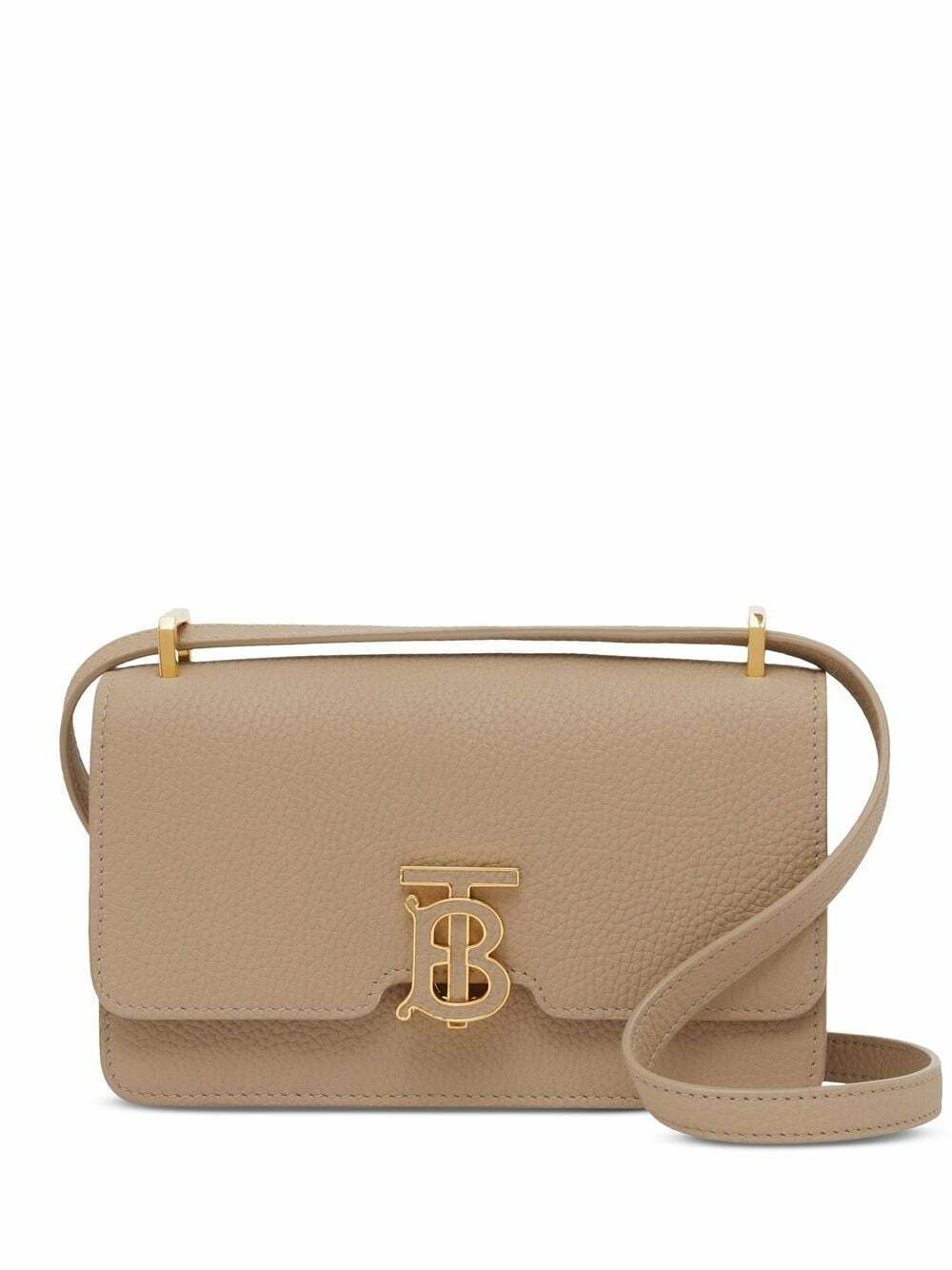 BURBERRY Mini Leather TB Cross-Body Bag "Beige"