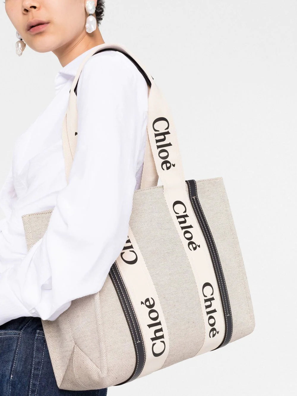 ChloƩ Woody tote bag - Bagistaofficial