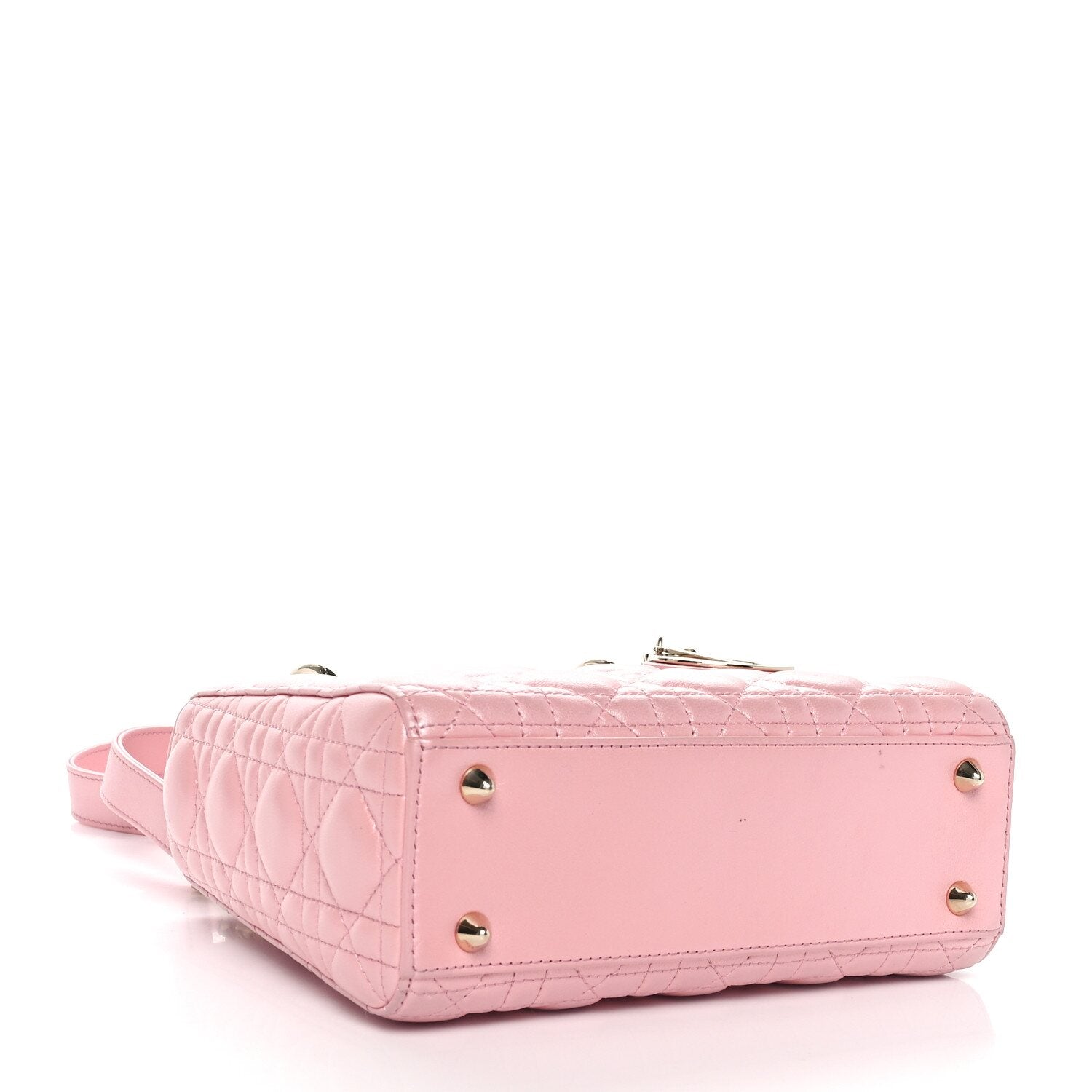 Christian Dior Patent Cannage Mini Lady Dior Pink