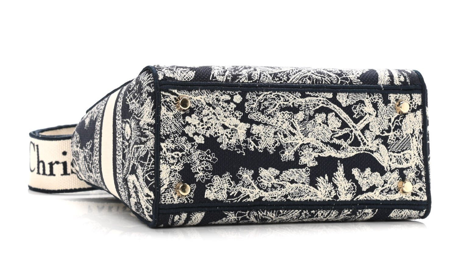 CHRISTIAN DIOR Toile de Jouy Embroidered Medium Lady "D-Lite Blue" - Bagistaofficial