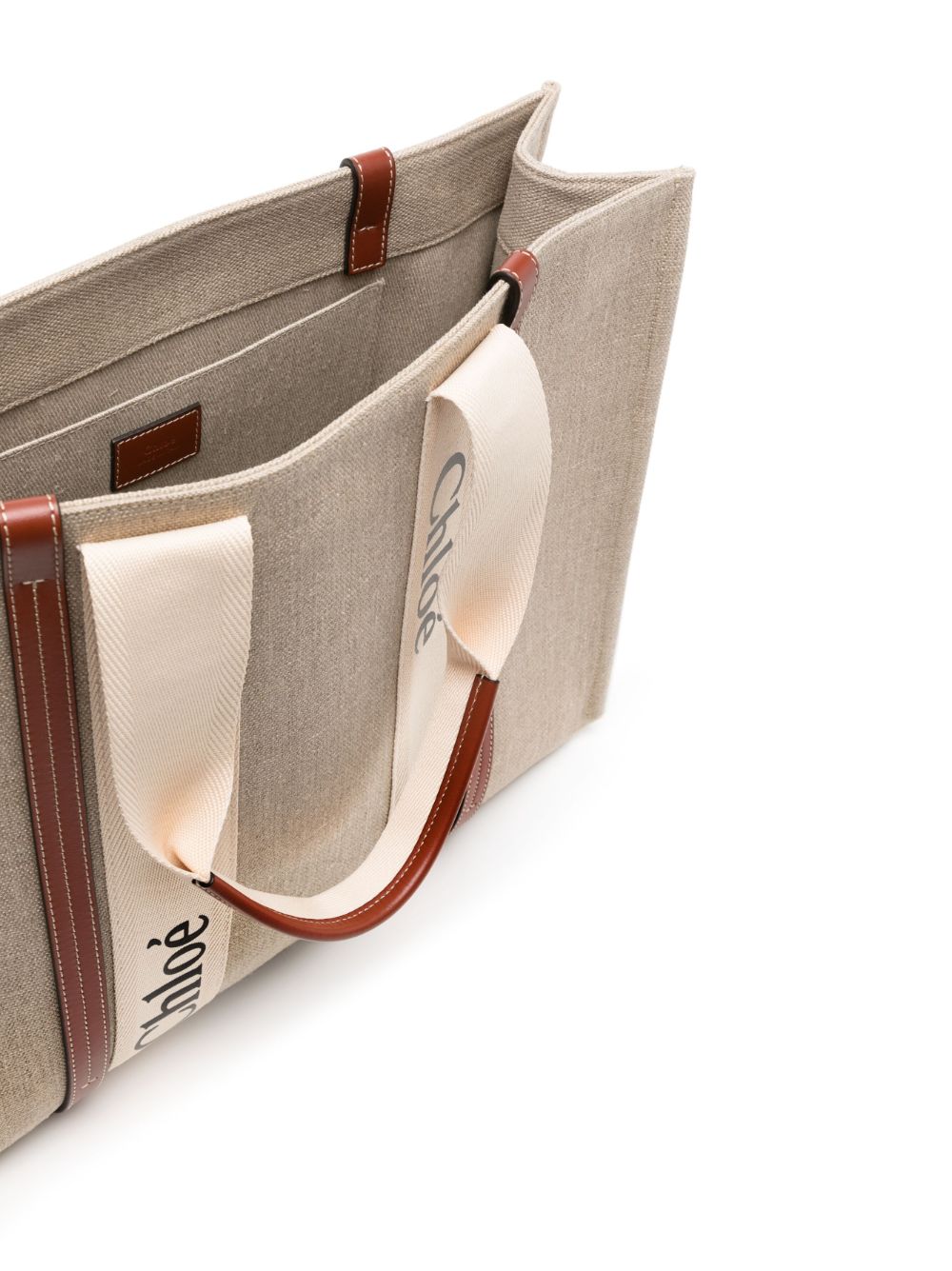 ChloƩ large Woody cotton tote bag - Bagistaofficial