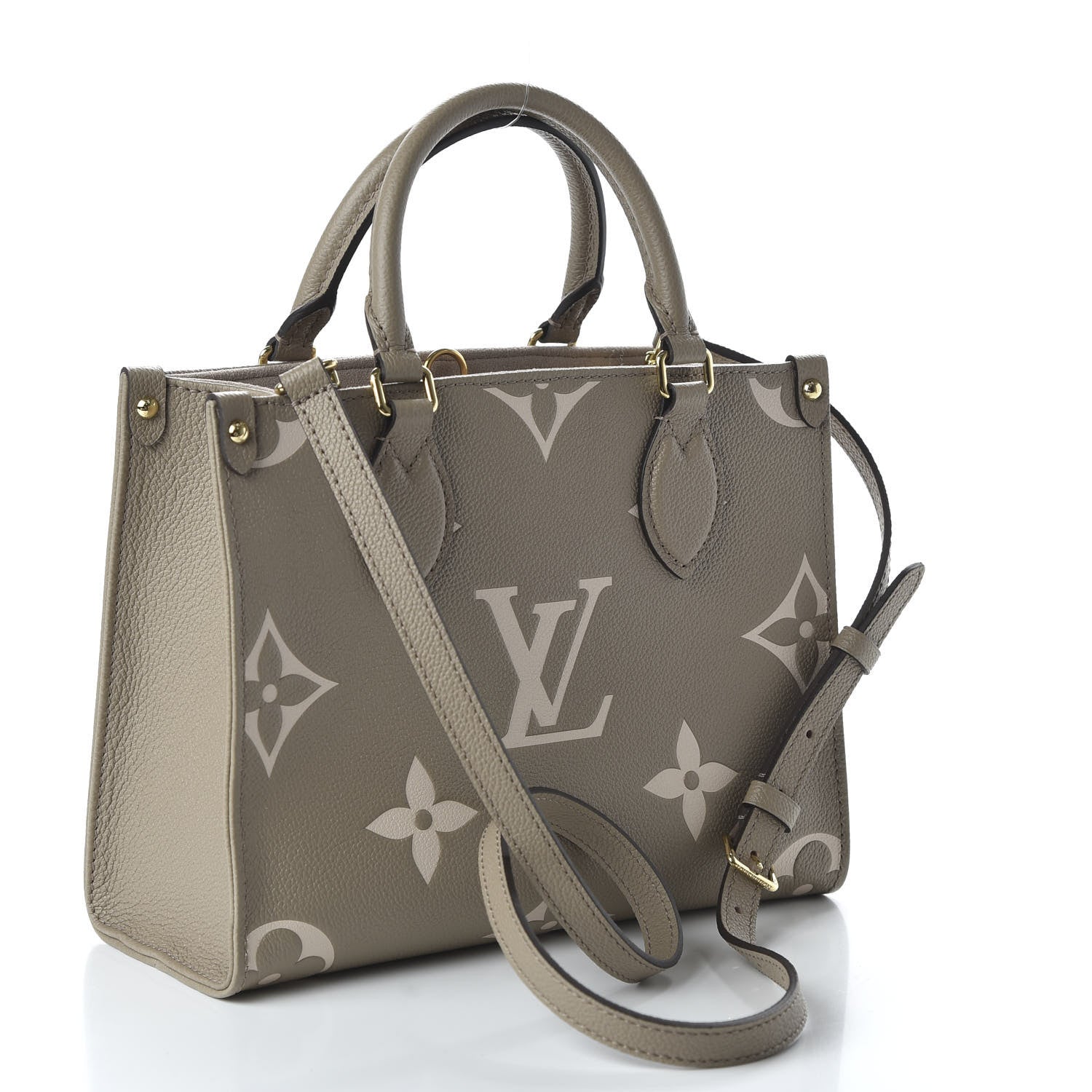 LOUIS VUITTON Empreinte Monogram Giant Onthego "PM Tourterelle Creme" - Bagistaofficial