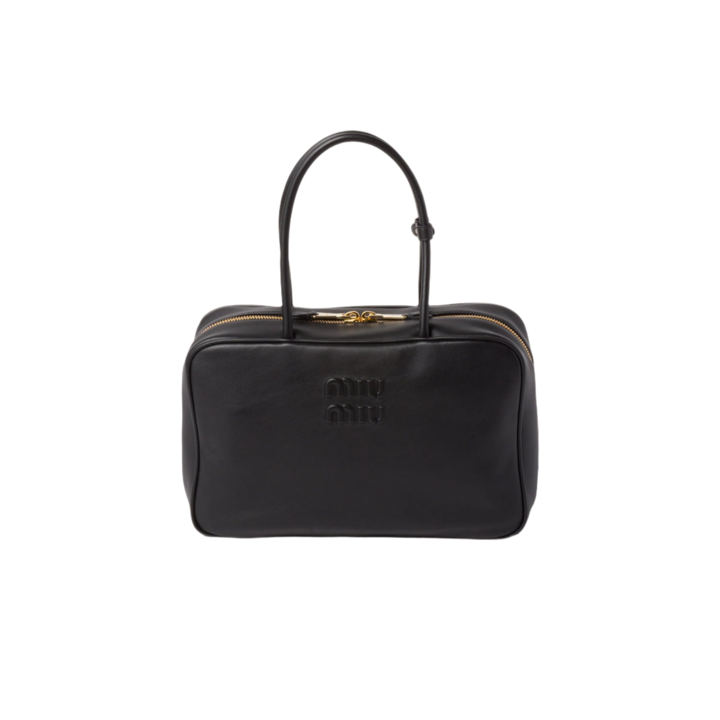 MiuMiu Leather Beau bag Black - Bagistaofficial