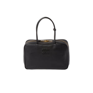 MiuMiu Leather Beau bag Black - Bagistaofficial
