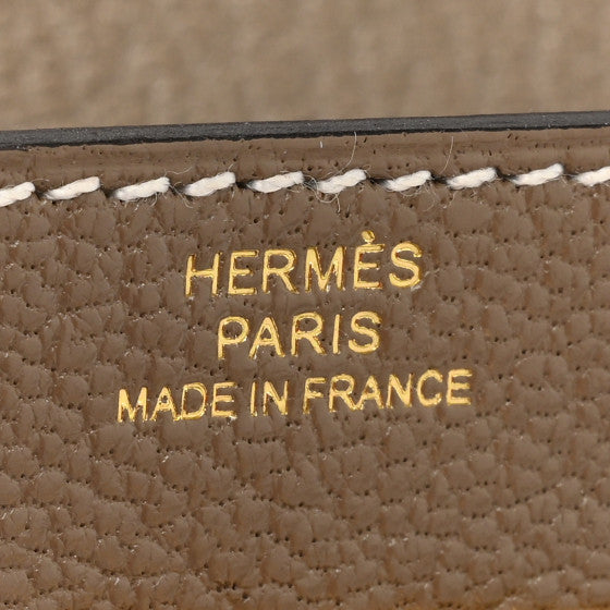 Hermes Chevre Mysore Kelly To Go Wallet Etoupe