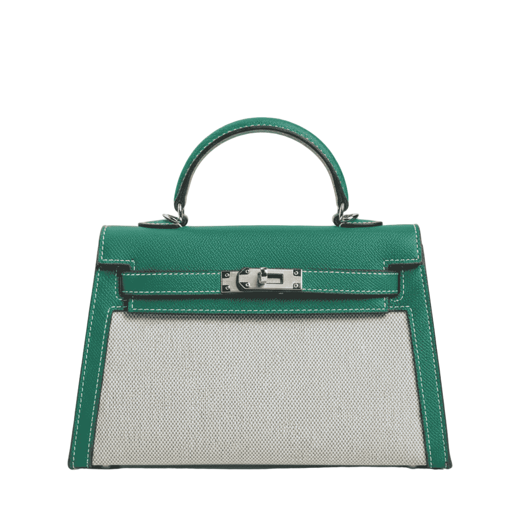 Hermes Kelly Canvas 19 Grey