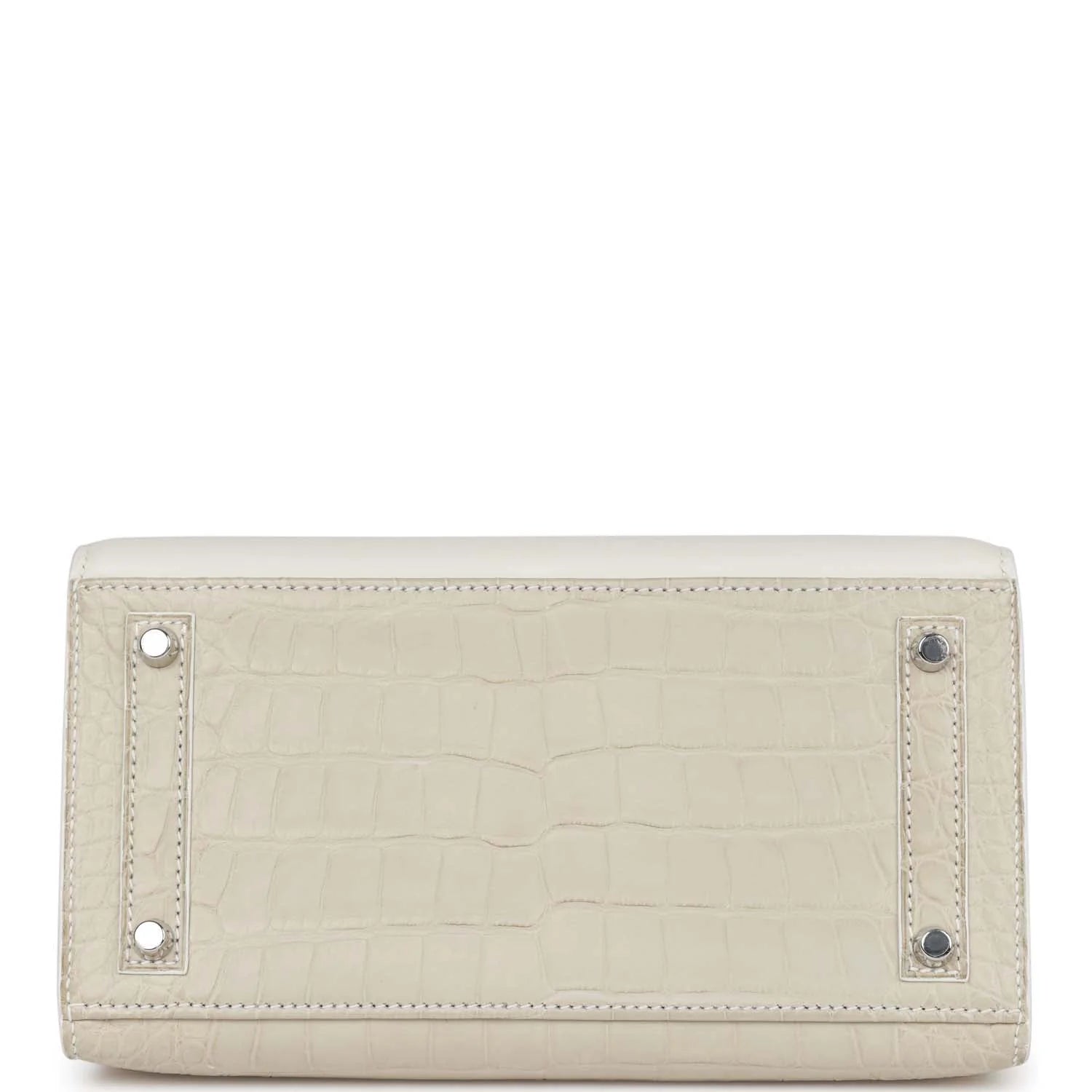 Hermes Sac Faubourg Birkin 20 Matte Alligator "White"