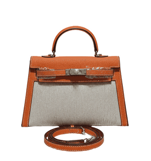 Hermes Kelly Canvas 19 White