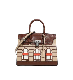 Hermès Night Sac Faubourg Birkin 20 Blue Marine Matte Alligator