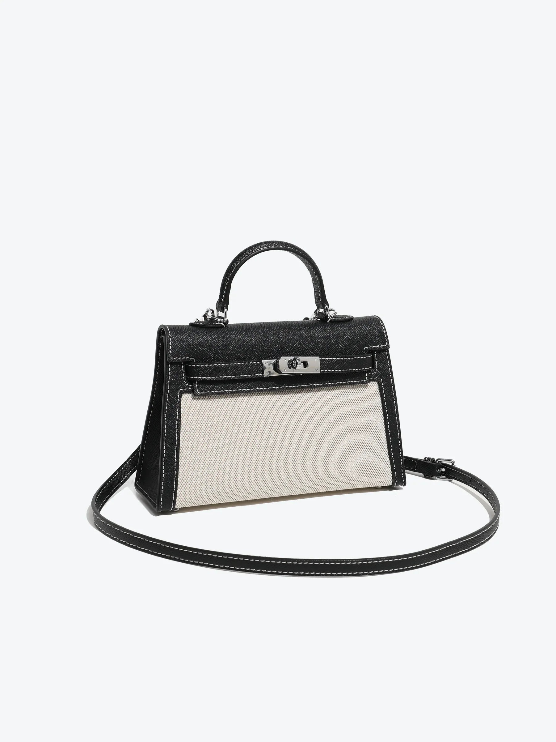 Hermes Kelly Canvas 19 Swift Black