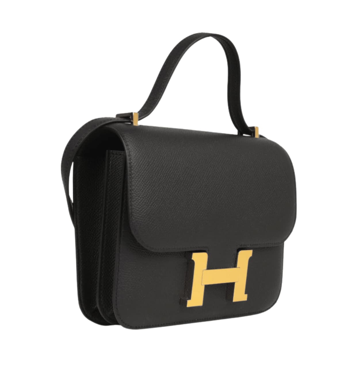 Hermès Constance Mini 18 Bag In Black Epsom Leather With Gold Hardware