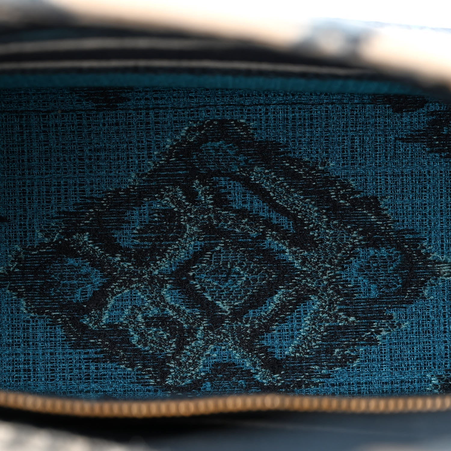 CHRISTIAN DIOR Canvas Embroidered Palm Tree Toile De Jouy Medium Lady "D-Lite Blue" - Bagistaofficial