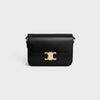 CELINE Classique Triomphe Bag In Shiny Calfskin "Black" - Bagistaofficial