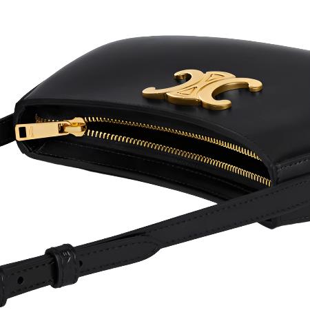 CELINE Tilly Bag In Shiny Calfskin "Black" - Bagistaofficial