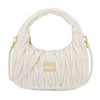 MIUMIU Wander Shoulder Bag in Matelassé Nappa Leather "White" - Bagistaofficial