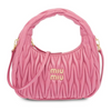 MIUMIU Wander Shoulder Bag in Matelassé Nappa Leather "Pink" - Bagistaofficial