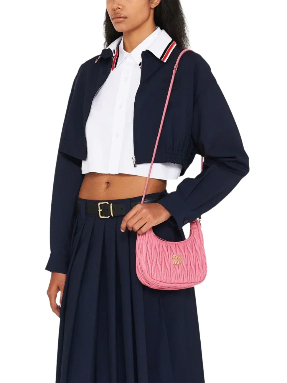 MIUMIU Wander Shoulder Bag in Matelassé Nappa Leather "Pink" - Bagistaofficial