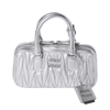 MIUMIU Arcadie matelassé nappa leather mini-bag "Silver" - Bagistaofficial