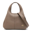 Coach Lana 23 pebbled leather shoulder bag "Stone Brown" - Bagistaofficial