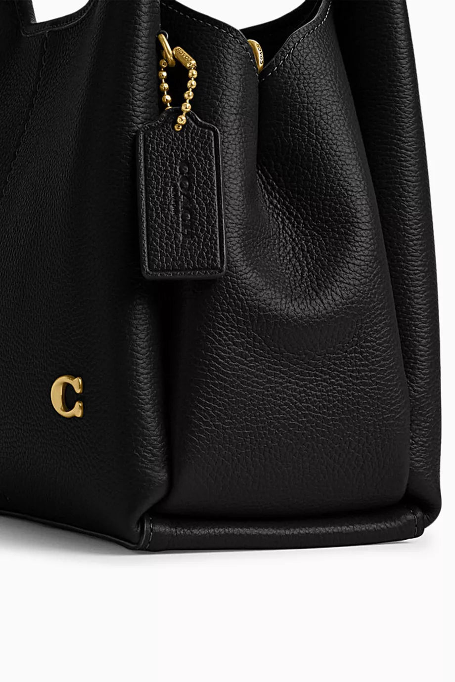 Coach Lana 23 pebbled leather shoulder bag "Black" - Bagistaofficial