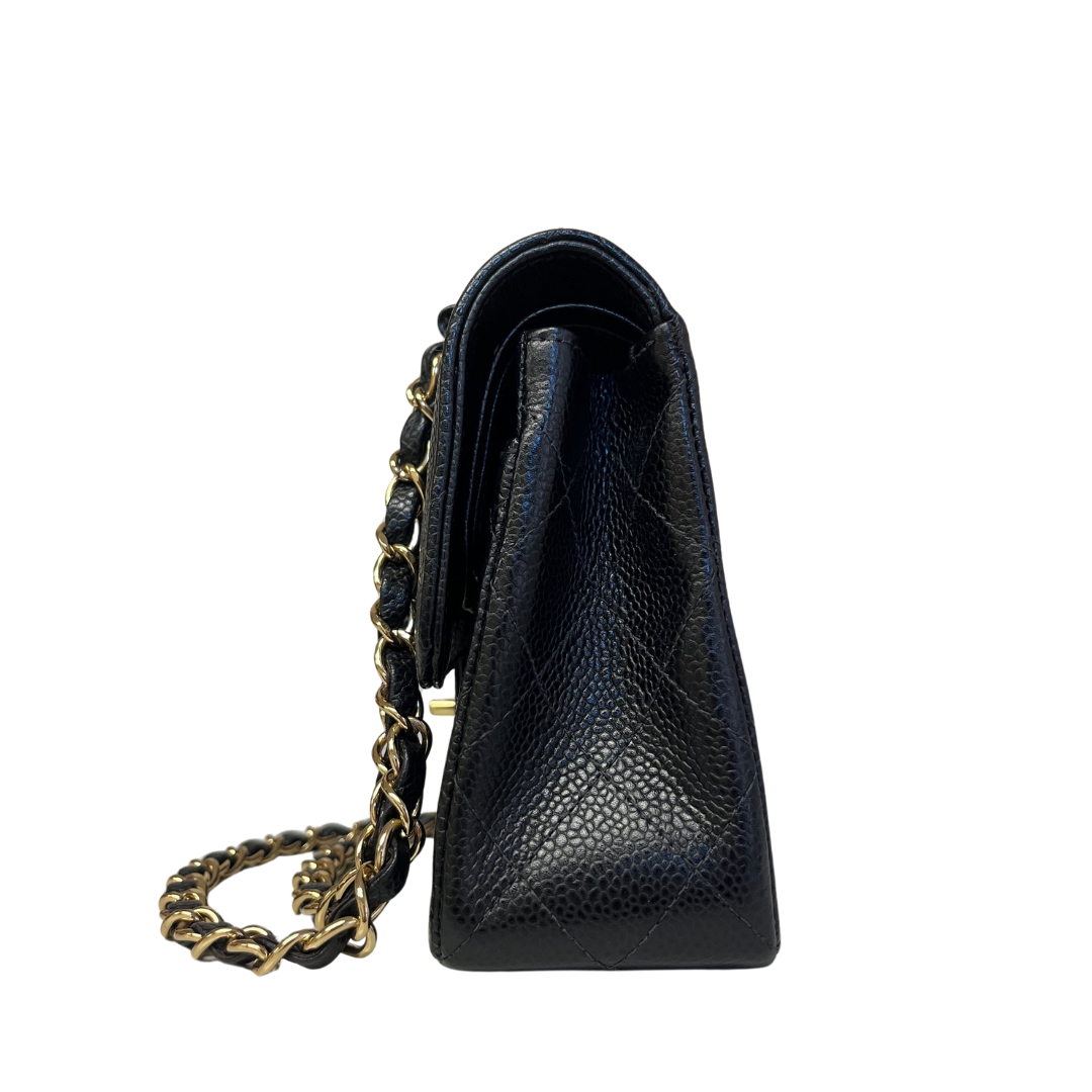 Chanel Black Small Vintage Caviar Classic Flap Bag - Bagistaofficial