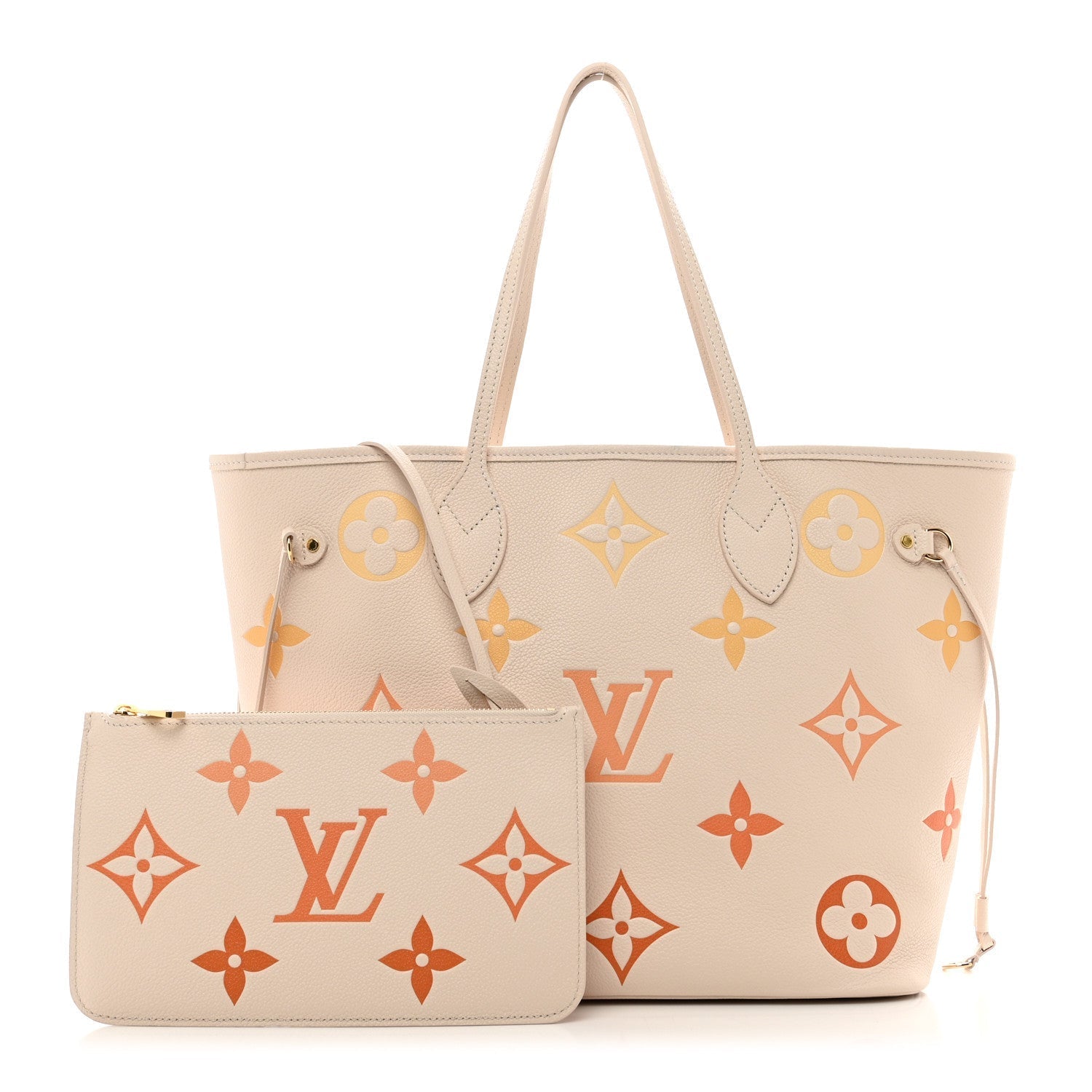 LOUIS VUITTON Empreinte Monogram Giant Neverfull MM "Degrade Neutral" - Bagistaofficial