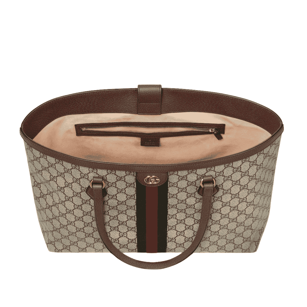 Gucci Ophidia medium tote bag "beige and dark brown" - Bagistaofficial