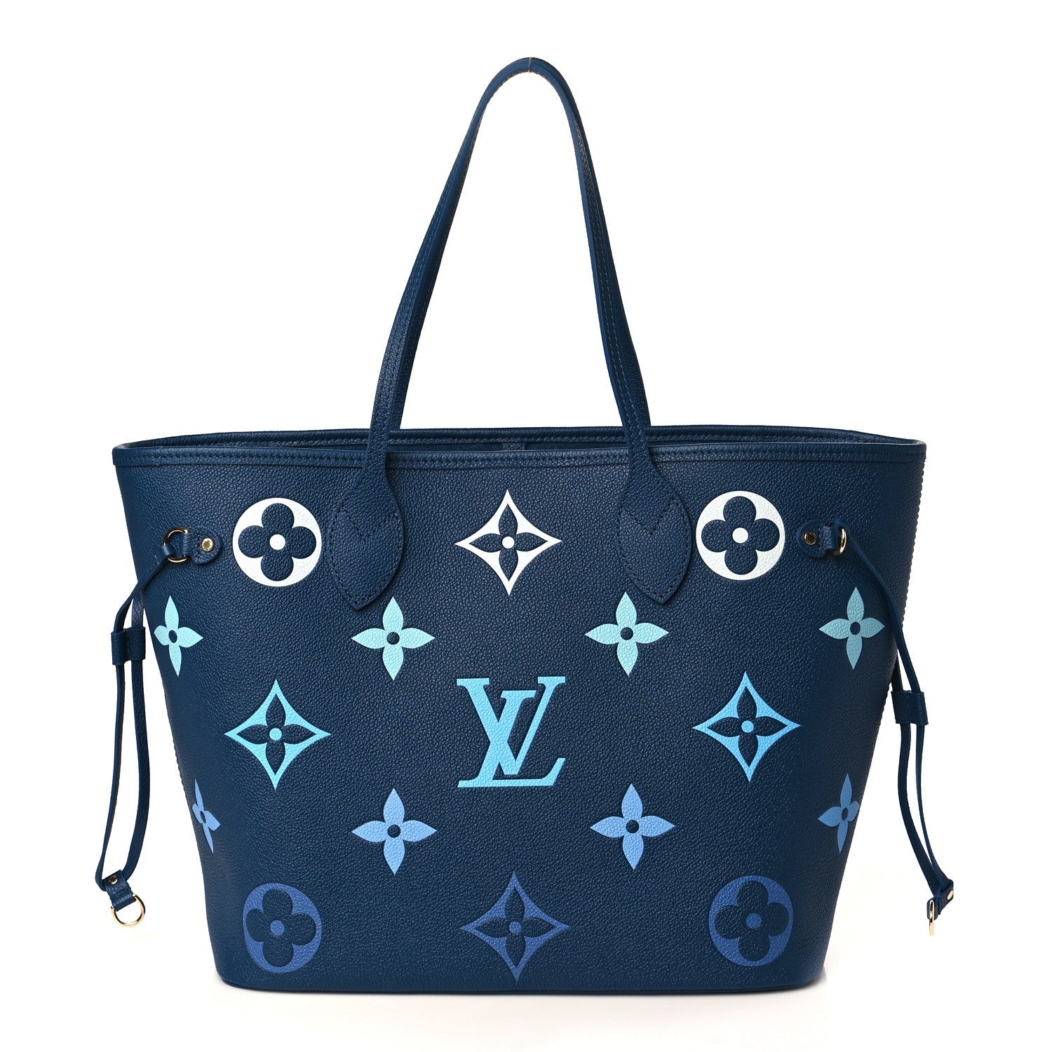 LOUIS VUITTON Empreinte Monogram Giant Neverfull MM "Degrade Bleu" - Bagistaofficial