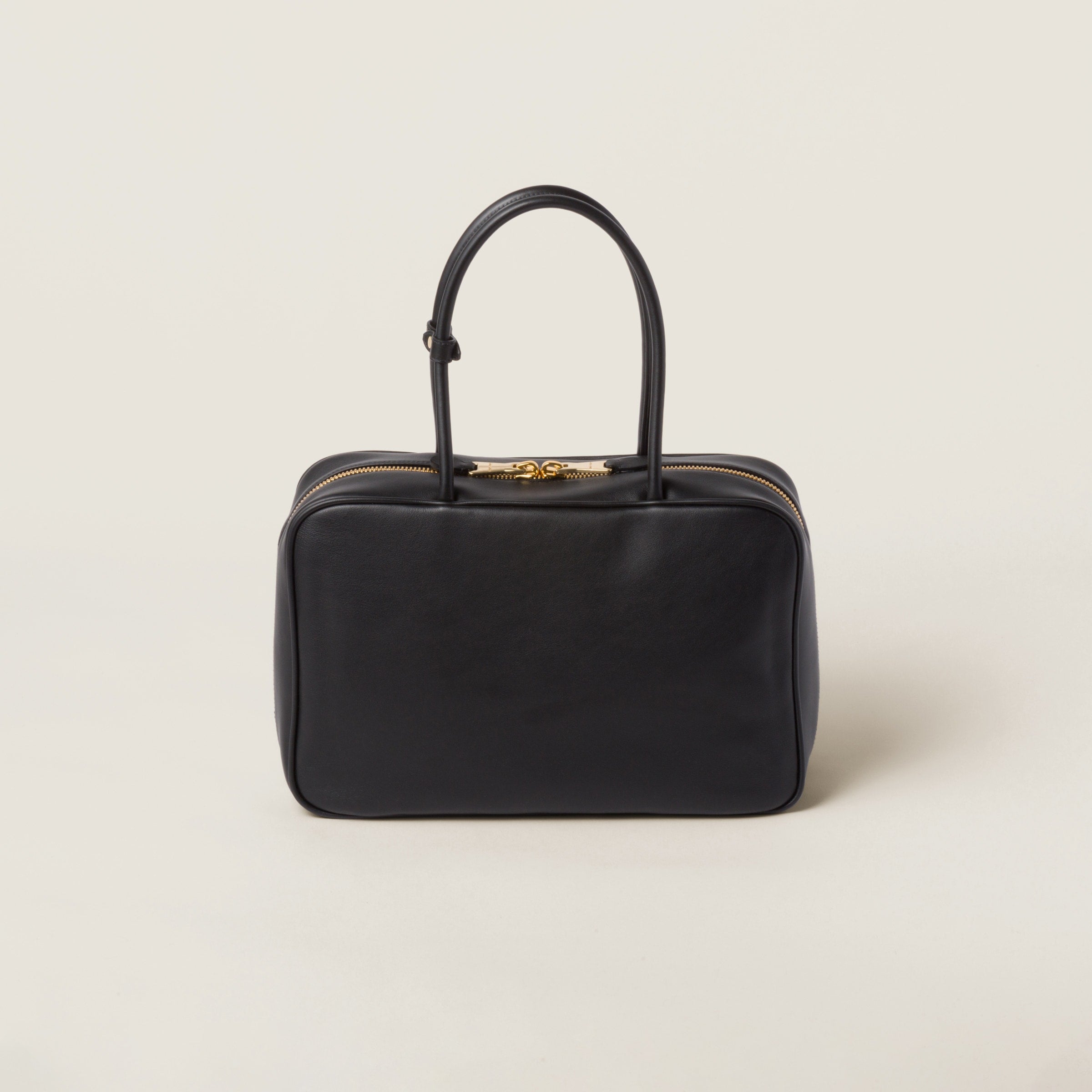 MiuMiu Leather Beau bag Black - Bagistaofficial