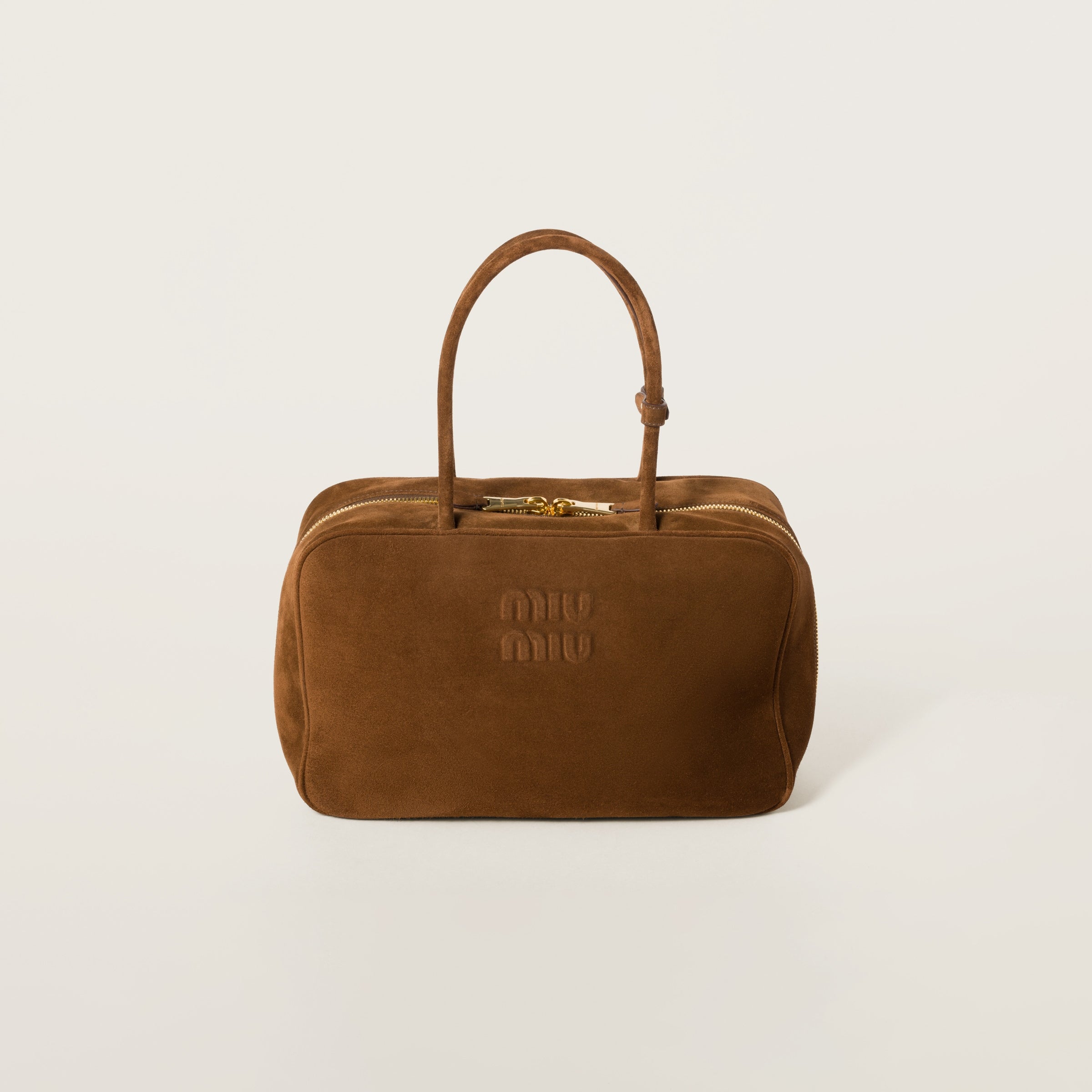 MiuMiu Suede Beau bag Cocoa Brown - Bagistaofficial