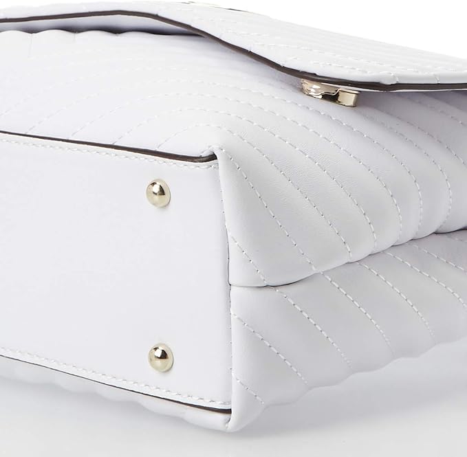 GUESS Blakely Top Handle Flap Sling Bag "White" - Bagistaofficial