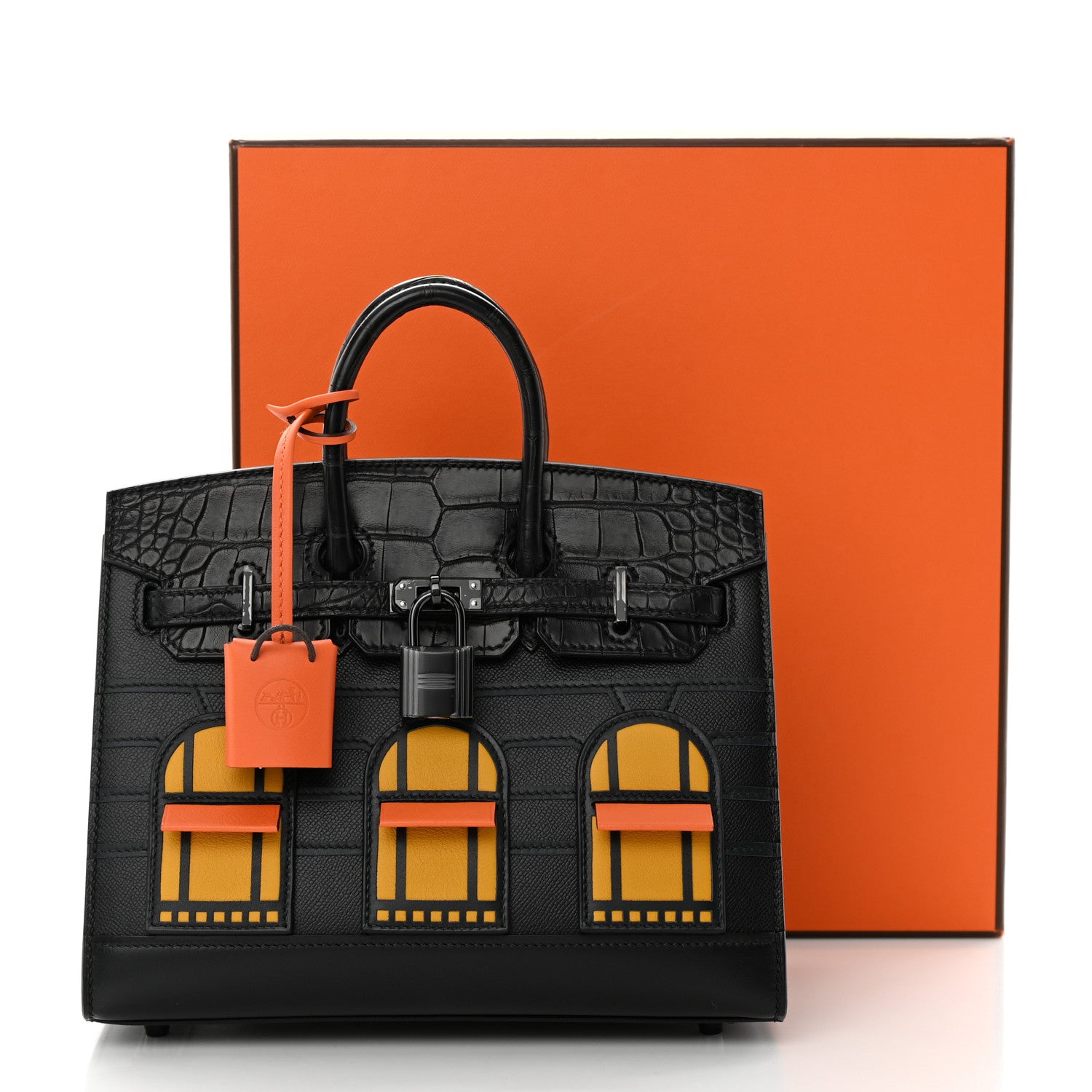 HERMES Madame Calfskin Matte Alligator Swift Faubourg Midnight Birkin Sellier 20 "Black" - Bagistaofficial