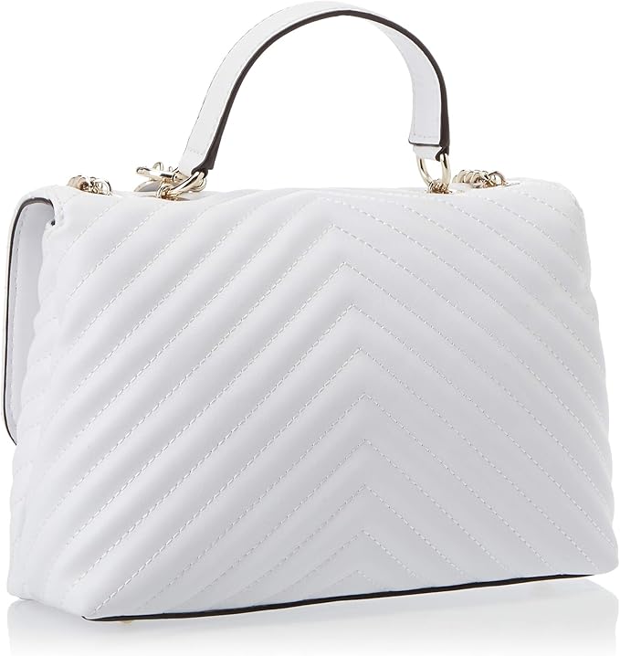 GUESS Blakely Top Handle Flap Sling Bag "White" - Bagistaofficial