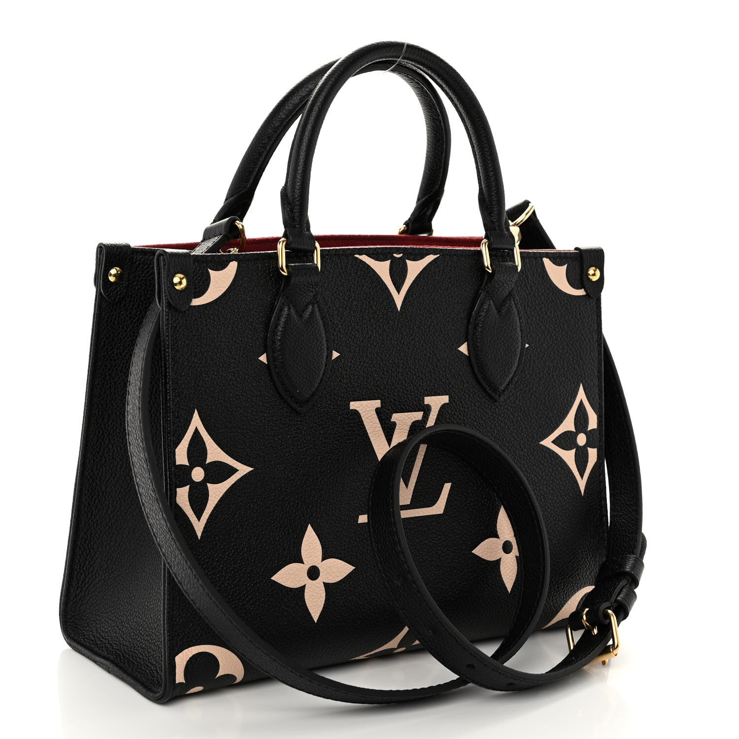 LOUIS VUITTON Empreinte Monogram Giant Onthego PM "Black Beige" - Bagistaofficial