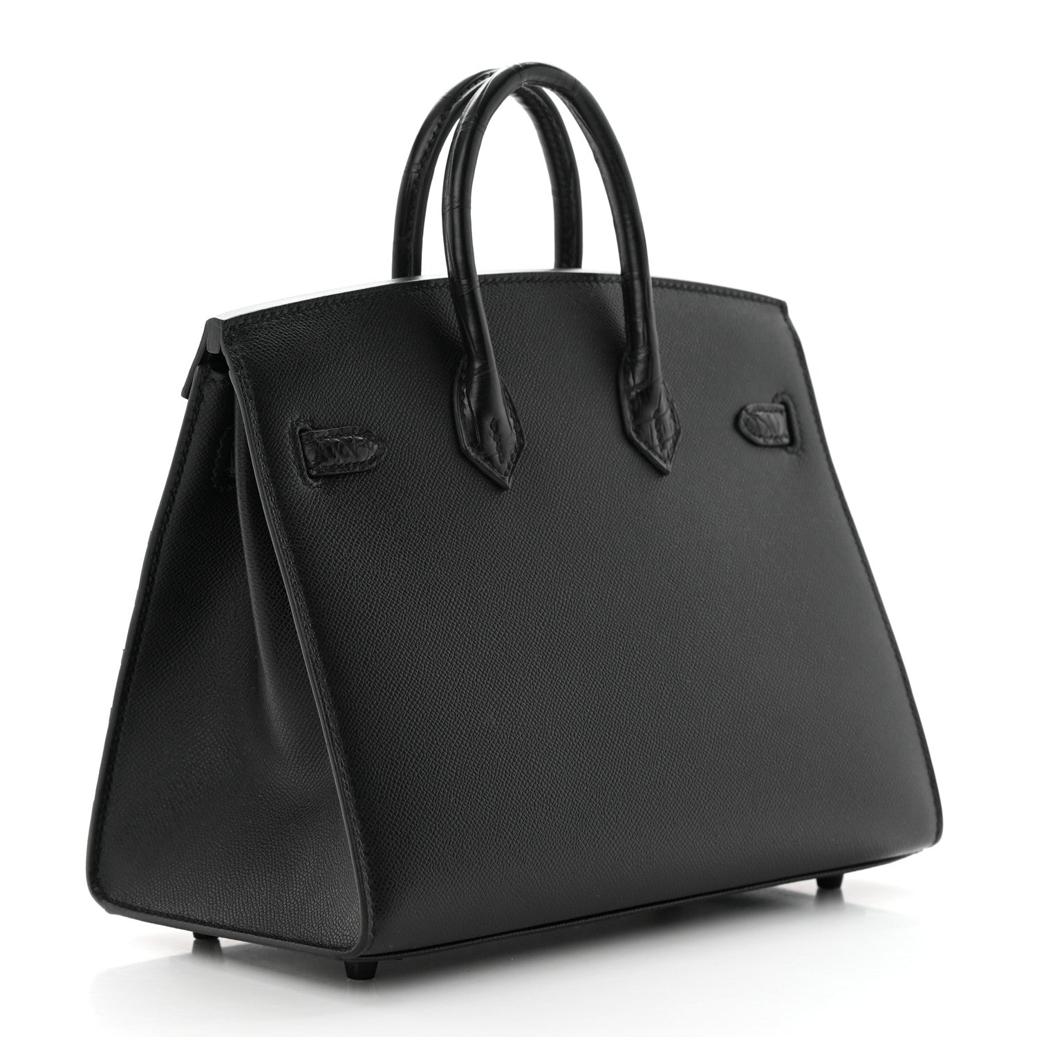 HERMES Madame Calfskin Matte Alligator Swift Faubourg Midnight Birkin Sellier 20 "Black" - Bagistaofficial