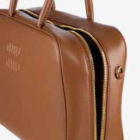 MiuMiu  Leather Beau Bag Cognac - Bagistaofficial