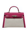 Hermes Kelly Canvas 19 Pink