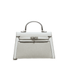 Hermes Kelly Canvas 19 White