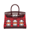 Hermes Sac Faubourg Birkin 20 Matte Alligator "Red"