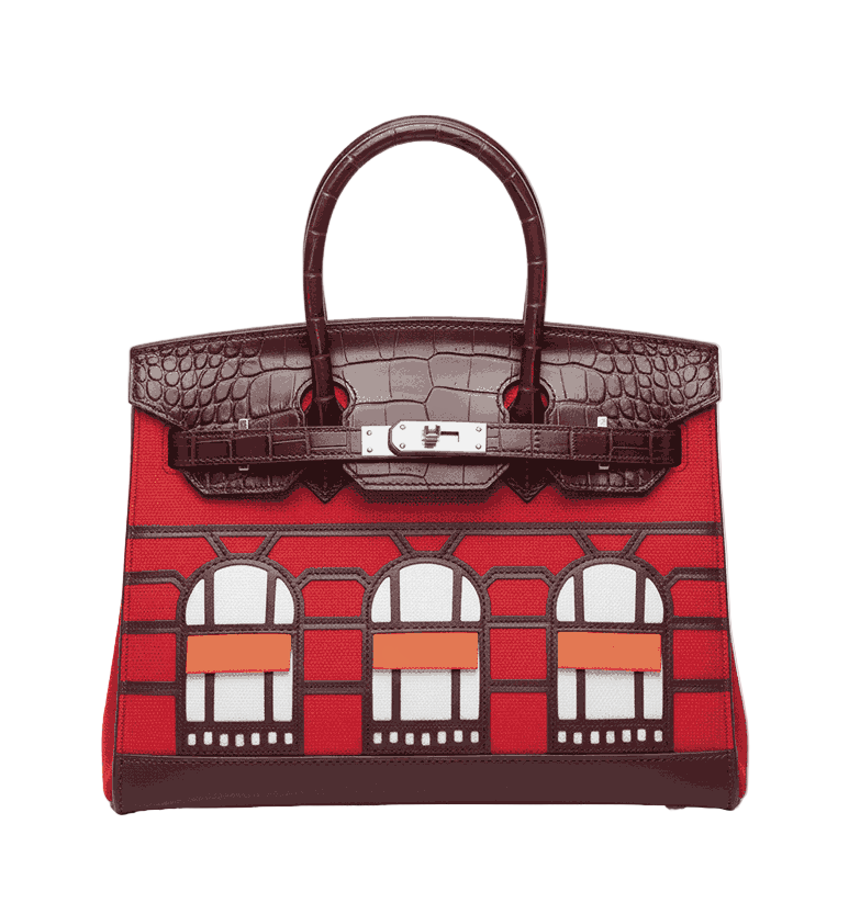 Hermes Sac Faubourg Birkin 20 Matte Alligator "White"