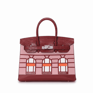 Hermes Sac Faubourg Birkin 20 Matte Alligator "White"