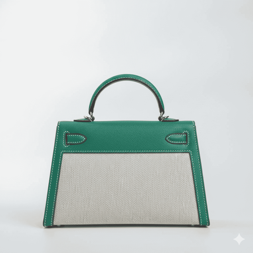 Hermes Kelly Canvas 19 Green