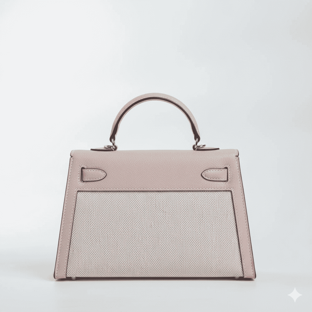 Hermes Kelly Canvas 19 Rose Pink