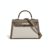 Hermes Kelly Canvas 19 Grey