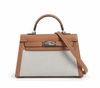 Hermes Kelly Canvas 19 Brown