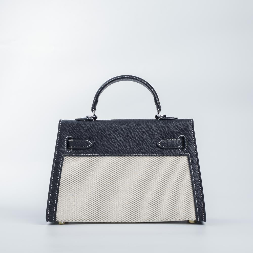 Hermes Kelly Canvas 19 Swift Black