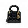 Christian Dior Patent Cannage Mini Lady Dior Black