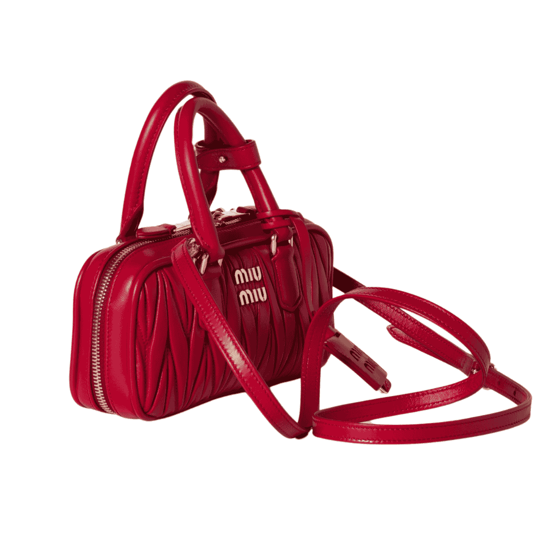 MIUMIU Arcadie matelassé nappa leather mini-bag "Red" - Bagistaofficial