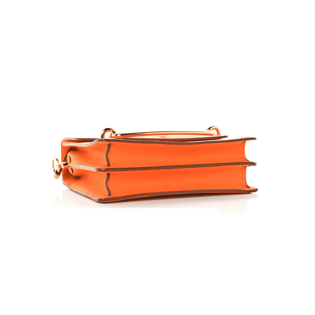Hermes  Evercolor Mini Sac Roulis Orange