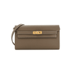 Hermes  Chevre Mysore Kelly To Go Wallet Etoupe
